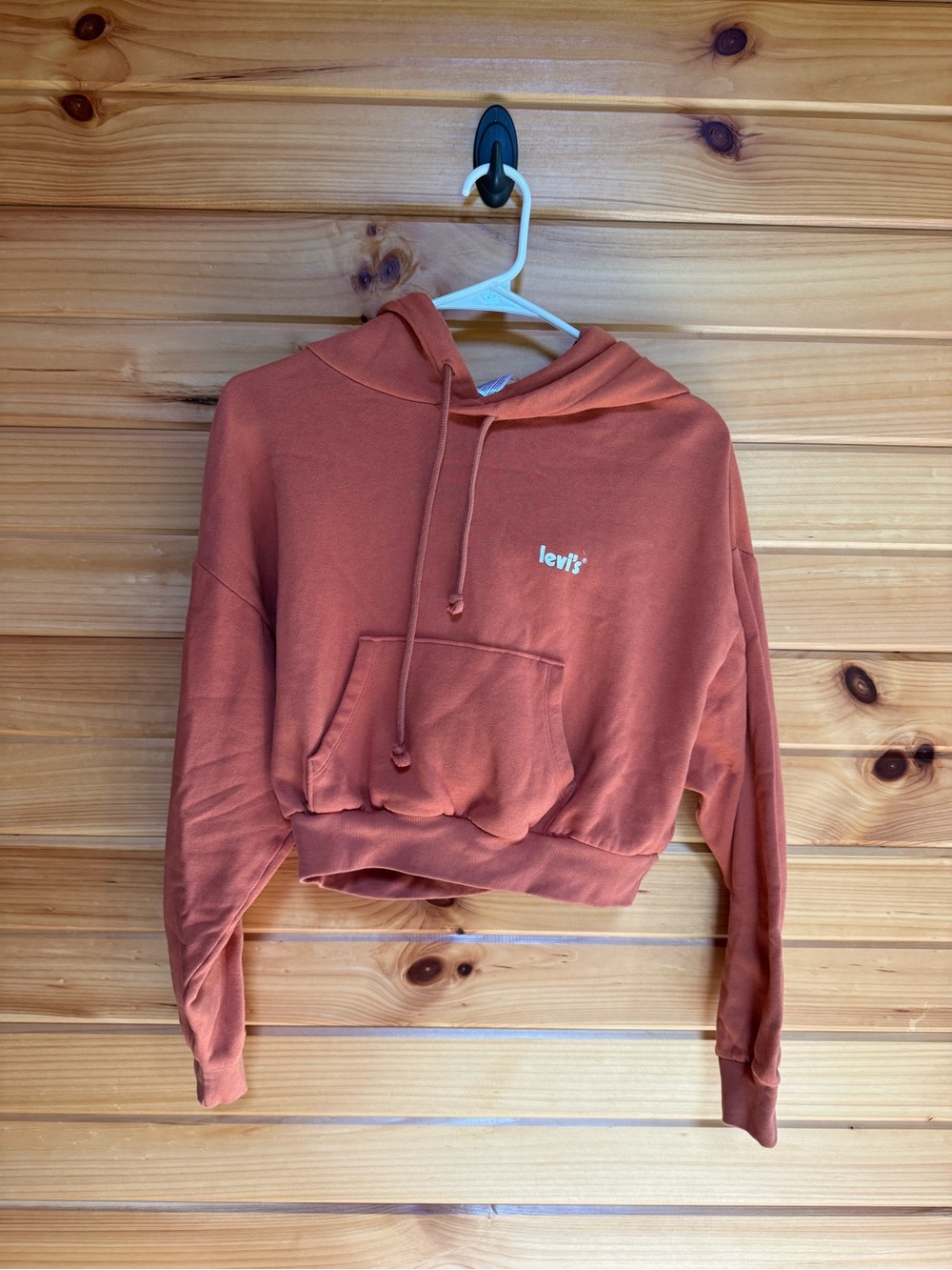 Levi's Burnt Orange Cropped Hoodie